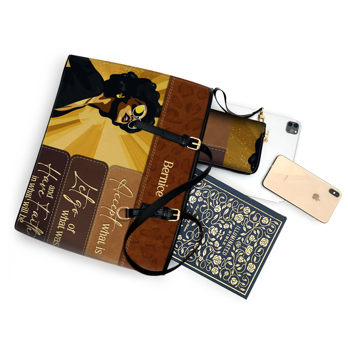 Have Faith In What Will Be - Personalized Leather Totebag STB13