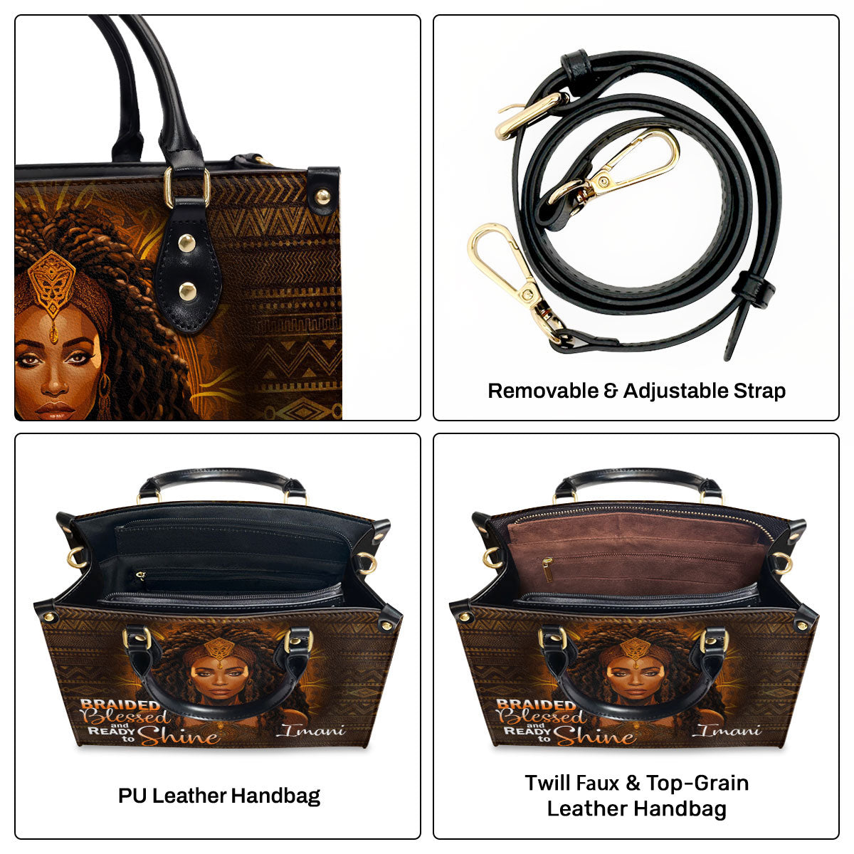 Ready To Shine - Personalized Leather Handbag STB36