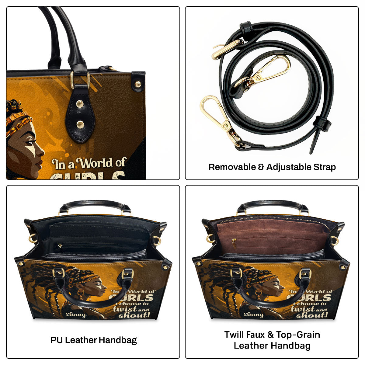 I Chose To Twist And Shout - Personalized Leather Handbag STB38