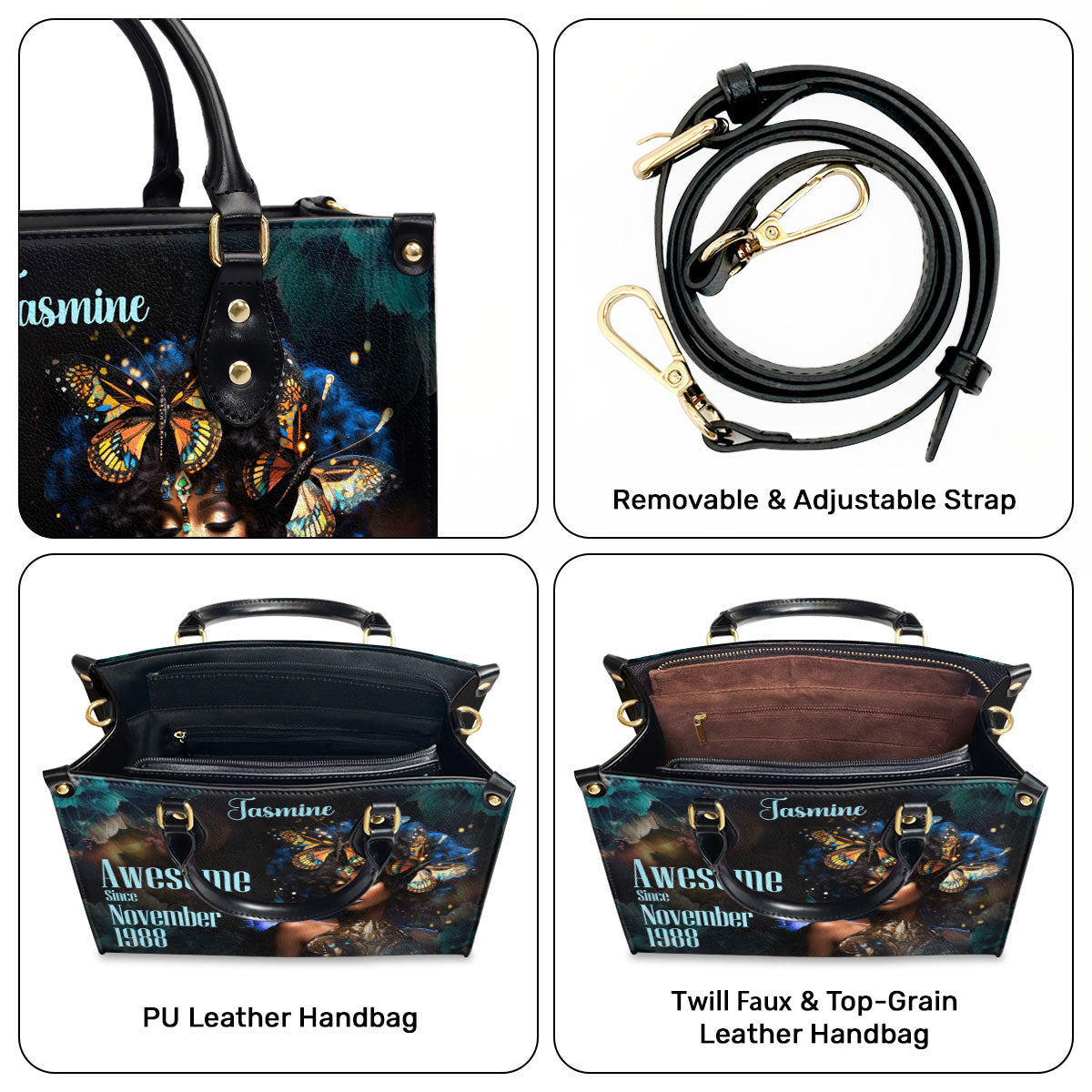 Personalized Awesome Leather Handbag STB54