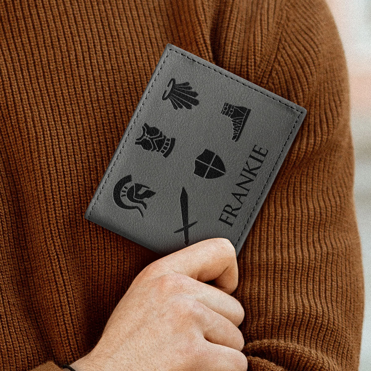 Armor Of God - Personalized Leather Folded Wallet SBLFWH862