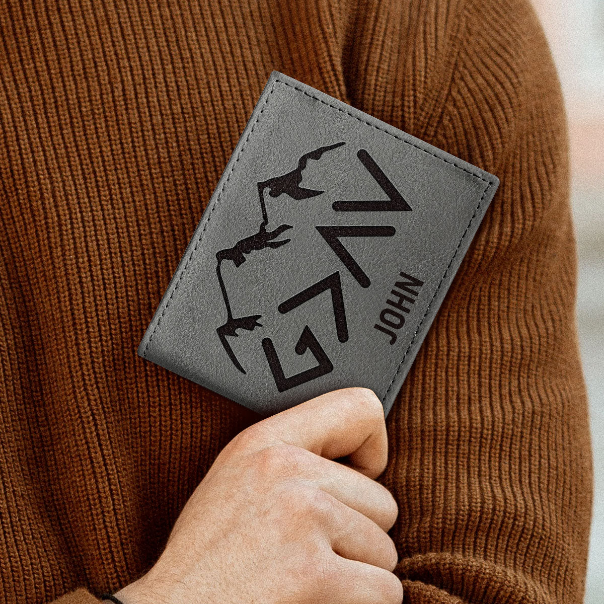 God Is Greater Than The Highs And Lows - Personalized Leather Folded Wallet SBLFWH863