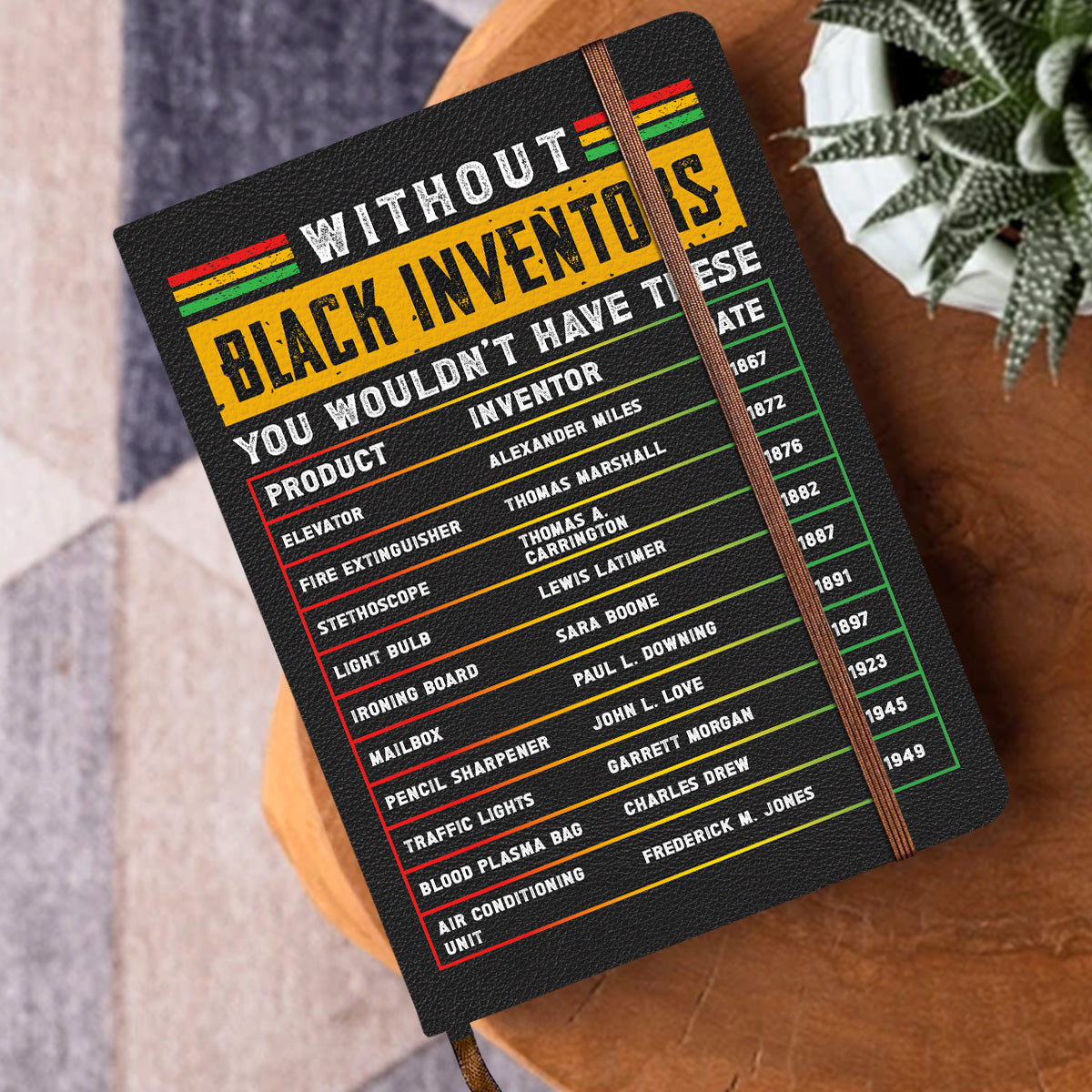 Without Black Inventors You Wouldn't Have These - Leather Cover Notebook