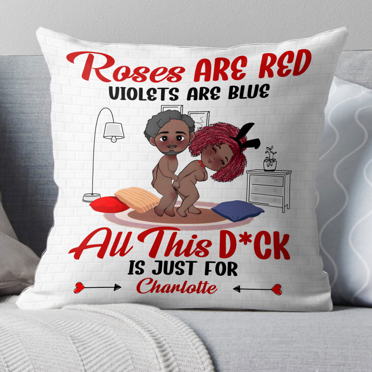 Roses Are Red Violets Are Blue - Personalized Pillow