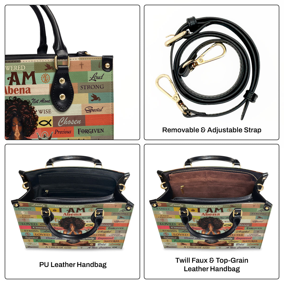 I Am Chosen - Personalized Leather Handbag MB50