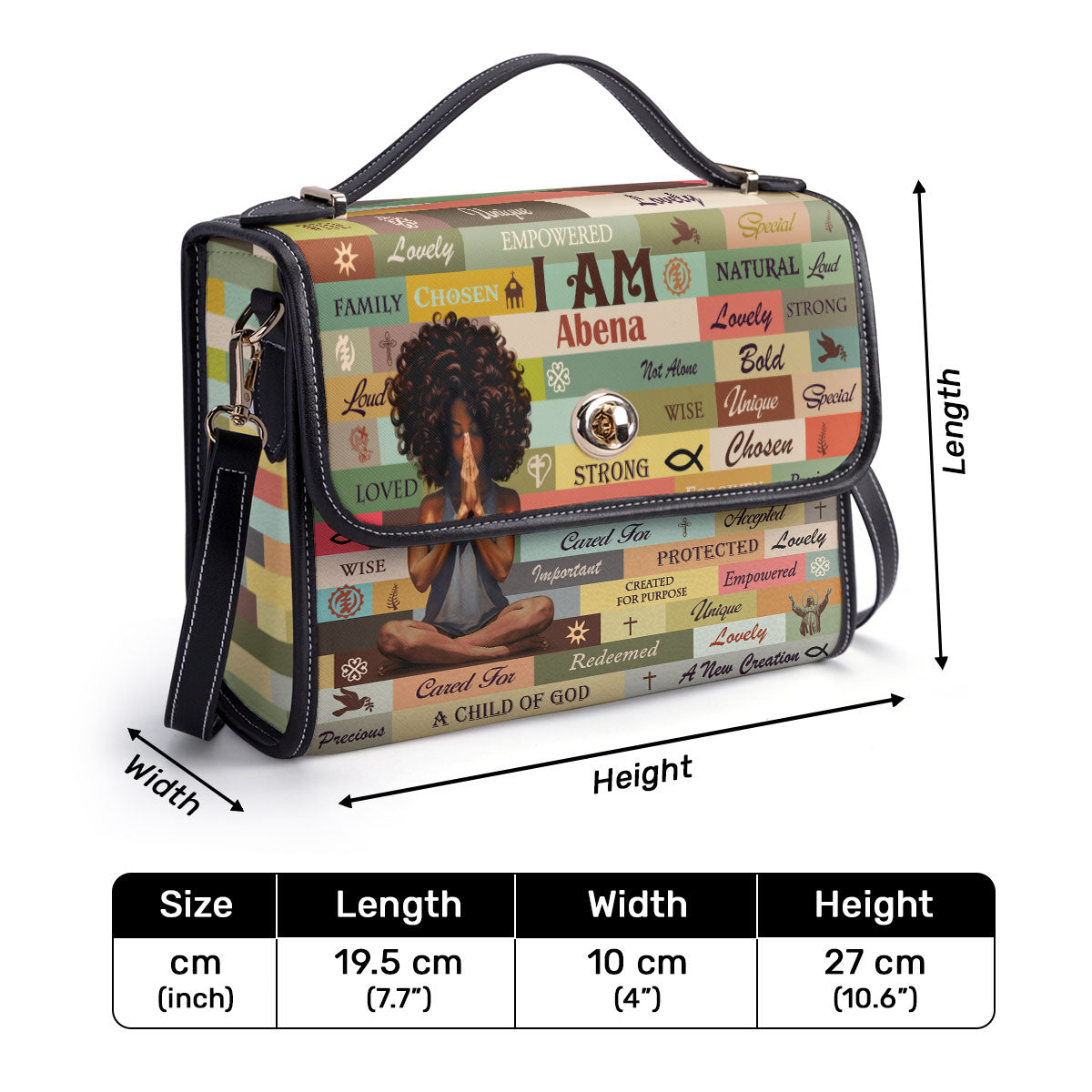 I Am Chosen - Personalized Leather Satchel Bag MB50