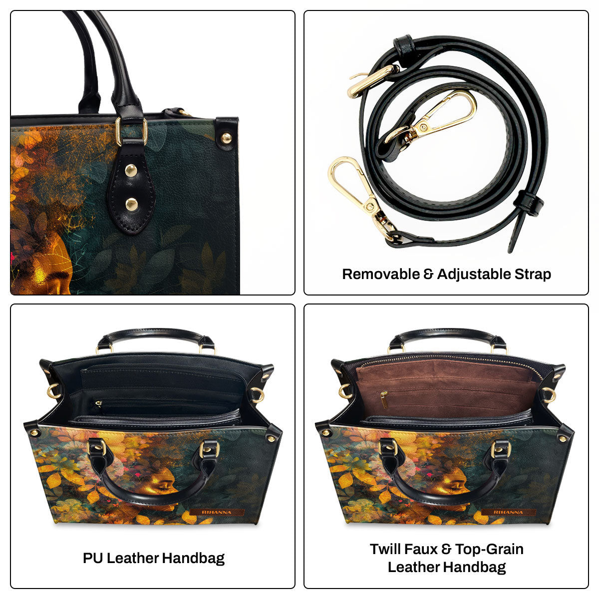 Afrocentrism 02 - Personalized Leather Handbag SBT02