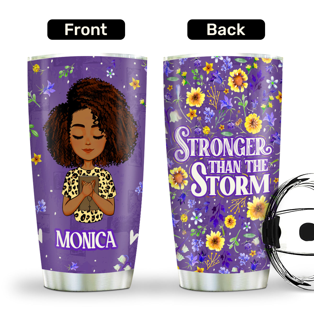 Stronger Than The Storm - Personalized Stainless Steel Tumbler