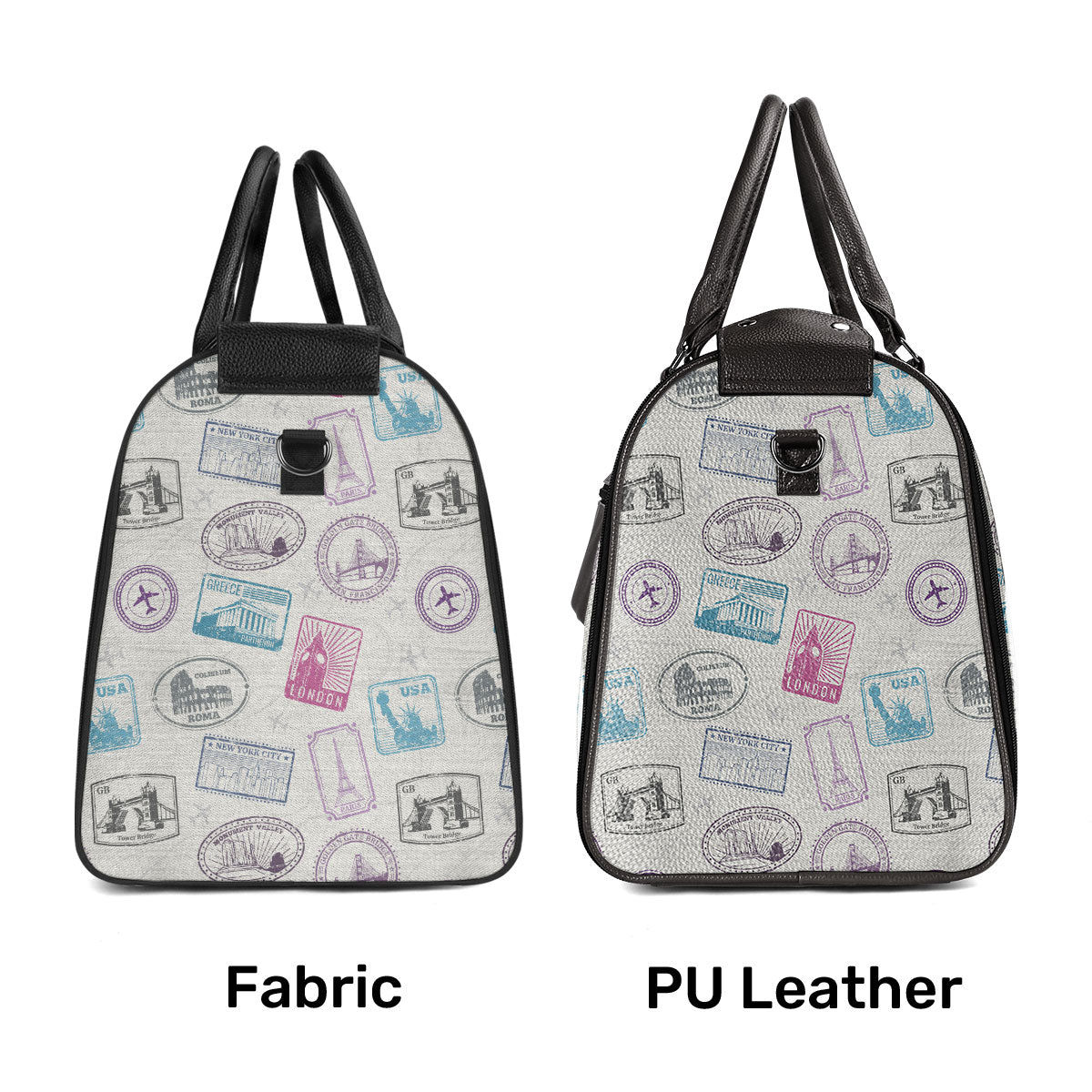 Collect Memories Not Things - Personalized Leather Duffle Bag SBDBT76
