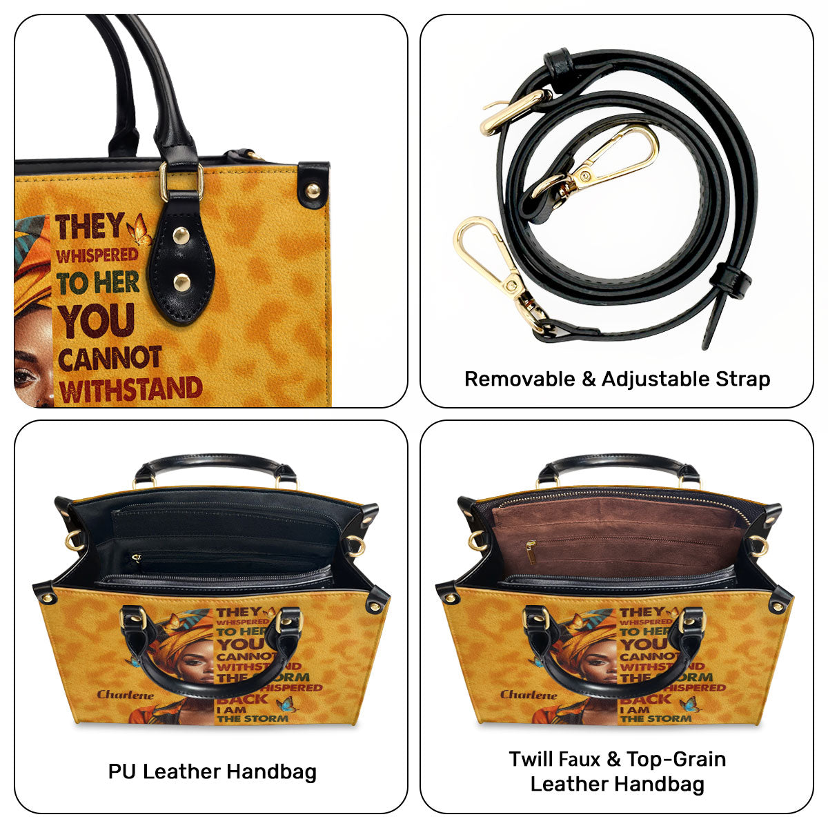 I Am The Storm - Personalized Leather Handbag SB23