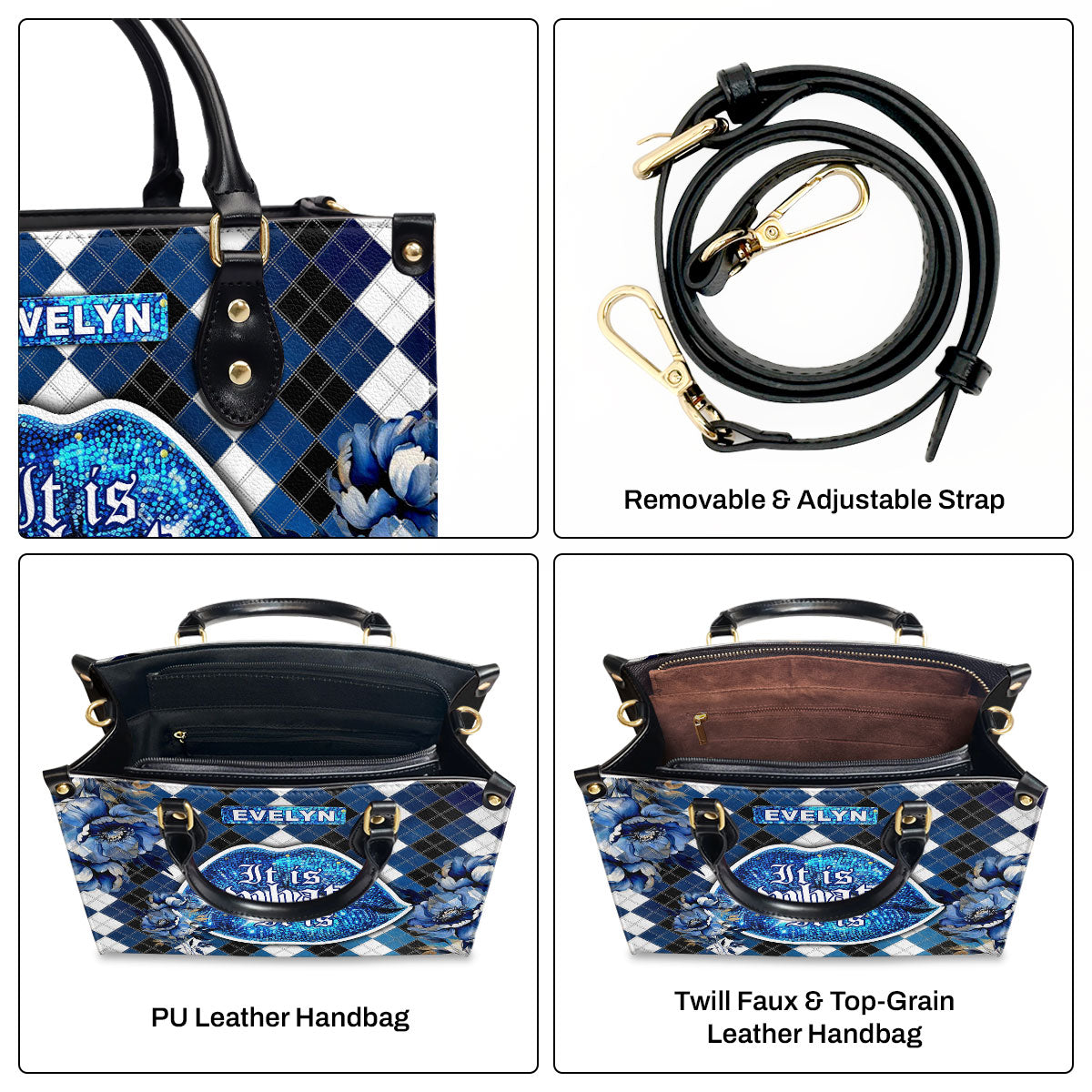 It Is What It Is - Personalized Leather Handbag SBLHBT79