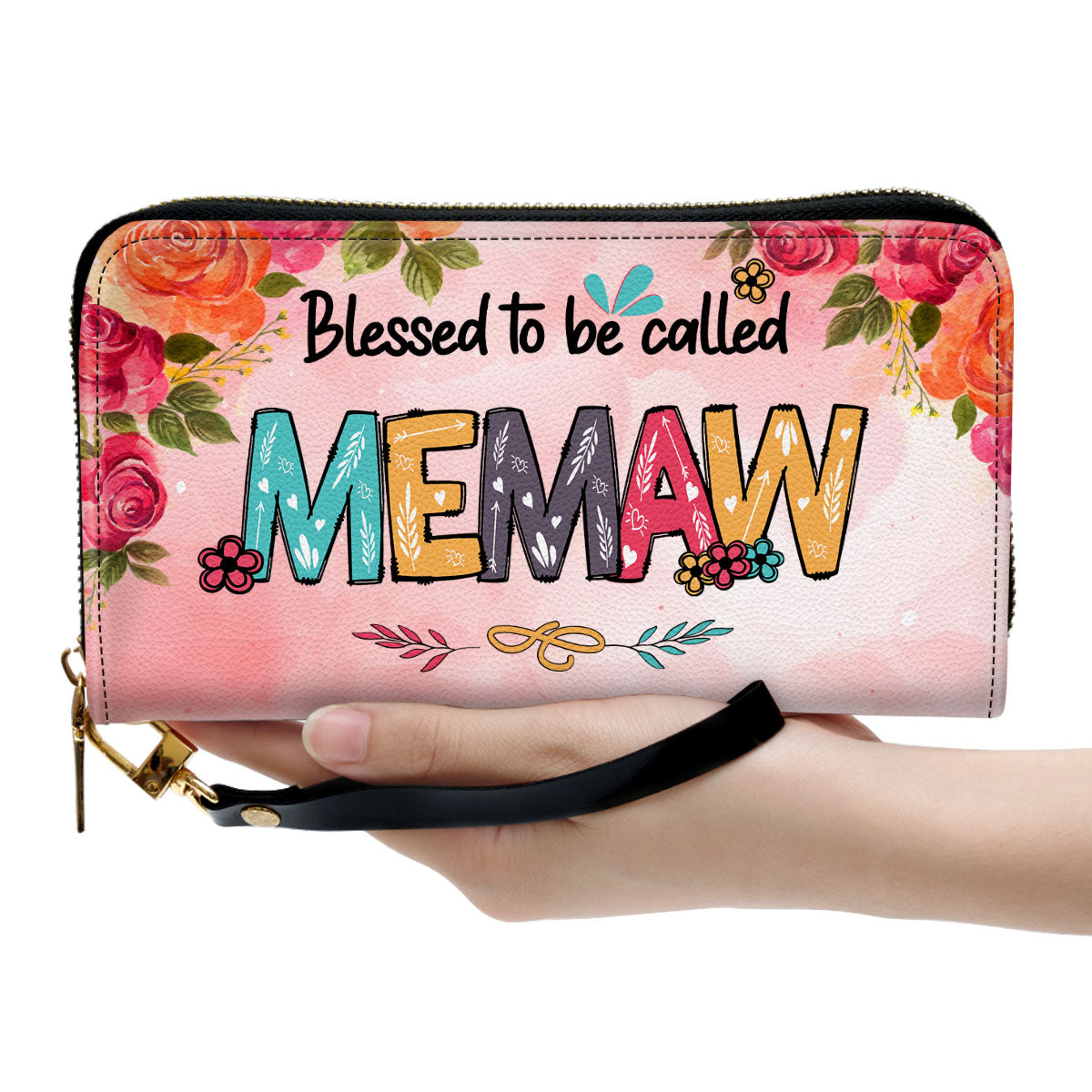 Blessed To Be Called Nana - Personalized Leather Clutch Purse MS101
