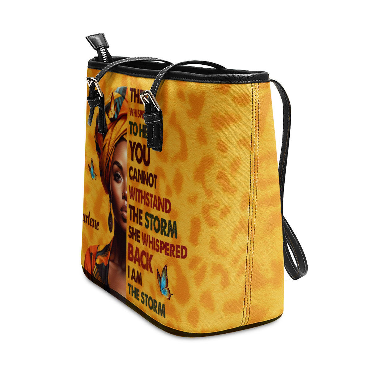 I Am The Storm - Personalized Leather Totebag SB23