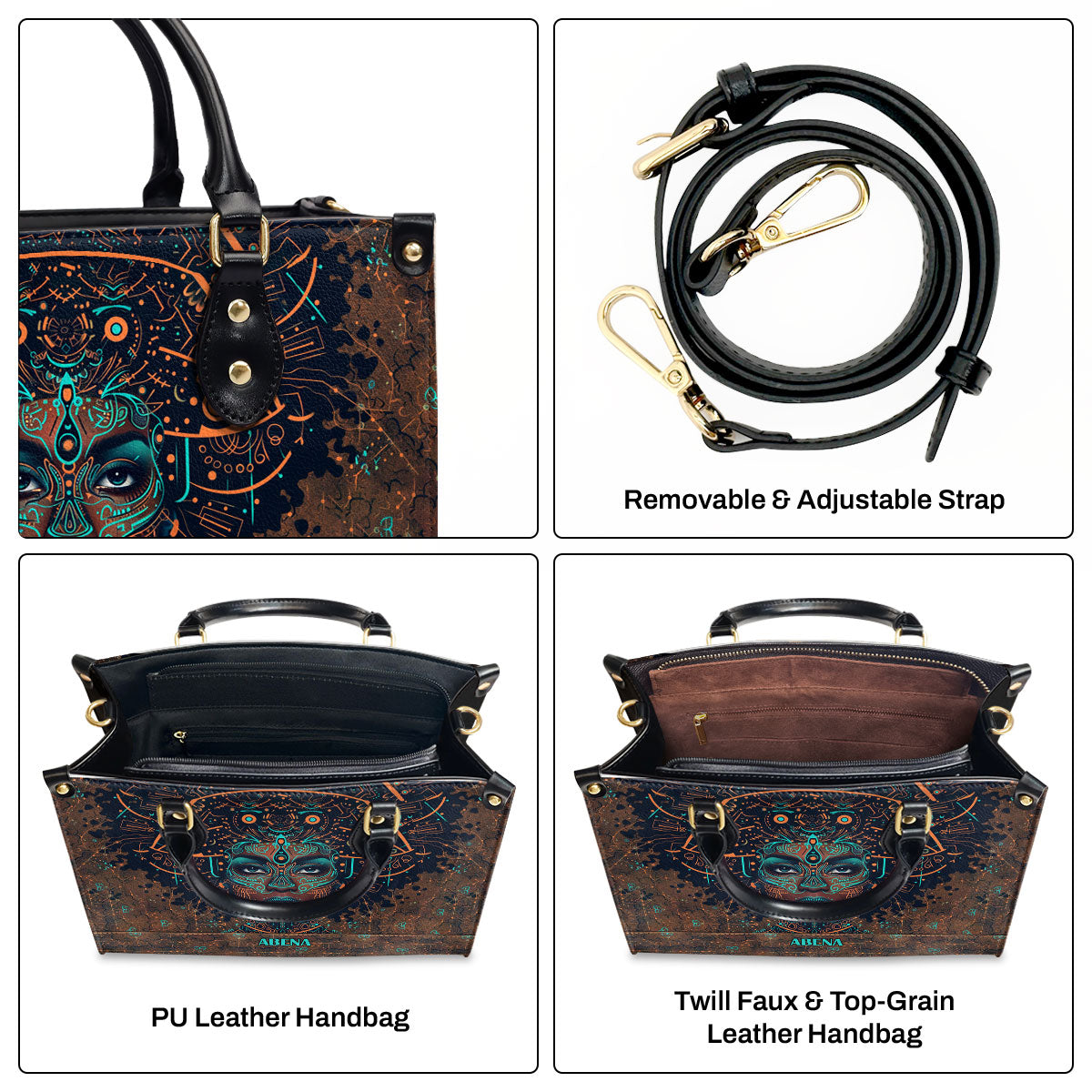 Afrocentrism 04 - Personalized Leather Handbag SBT04