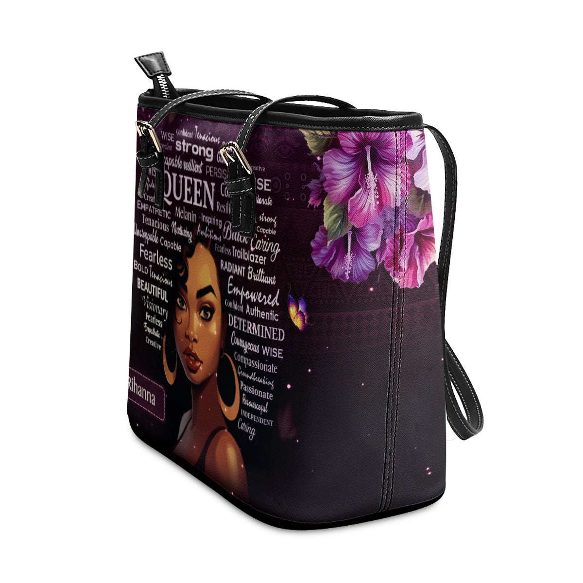 Black Queen - Personalized Leather Totebag SB37