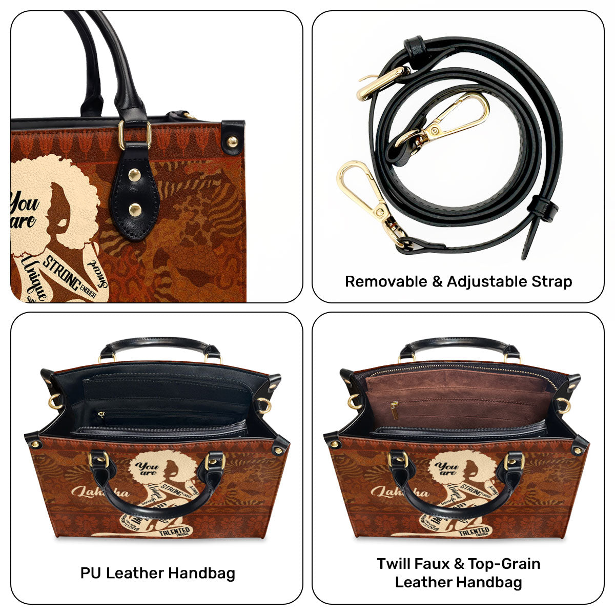 God Says You Are - Personalized Leather Handbag STB149