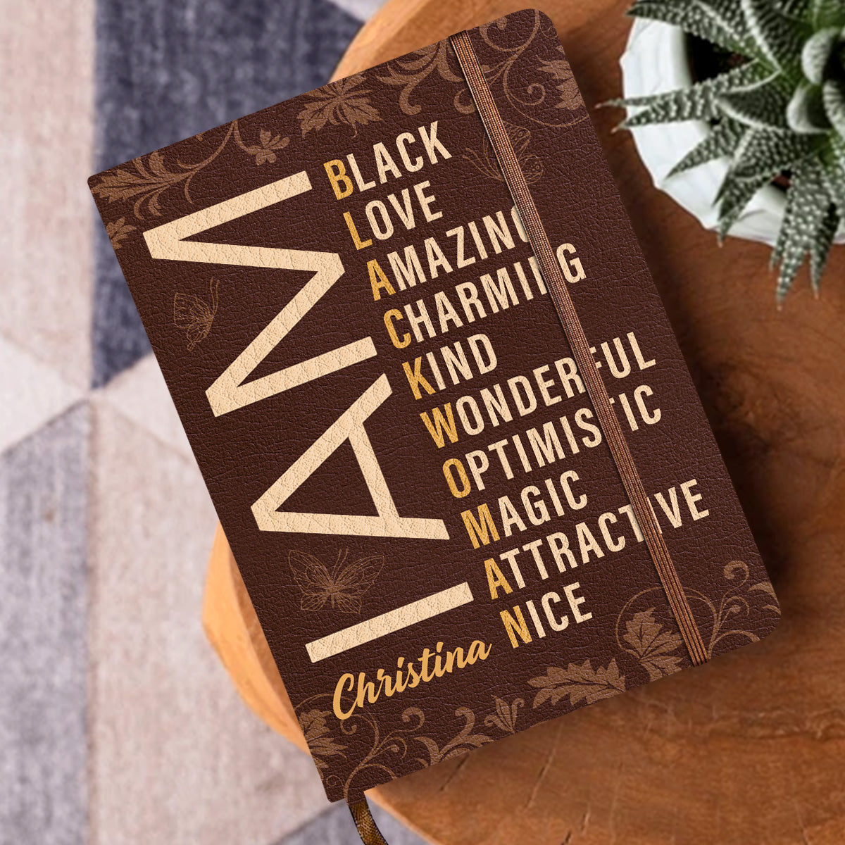 I Am Black Woman - Personalized Leather Cover Notebook