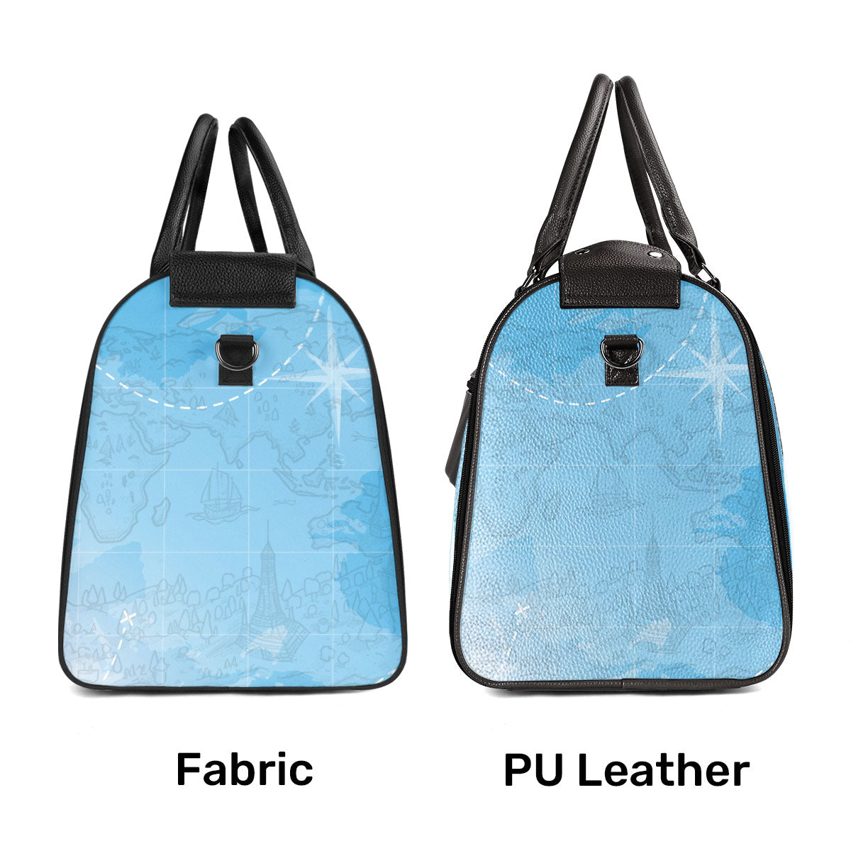 Collect Moments Not Things - Personalized Leather Duffle Bag SBDBT75