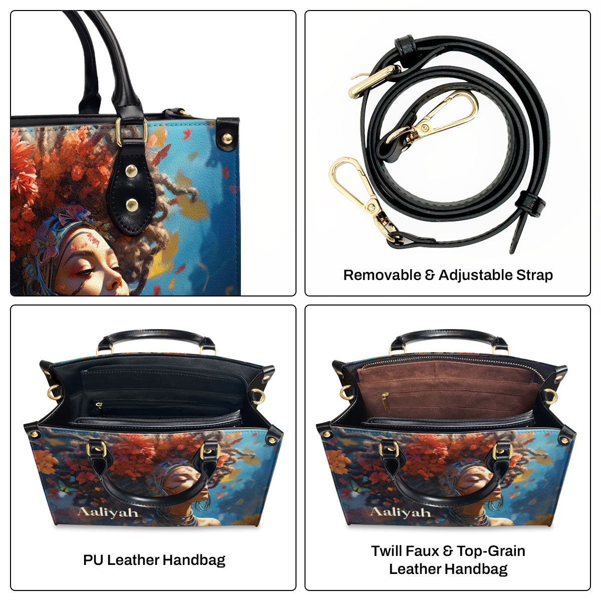 AfroArt - Personalized Leather Handbag MB60