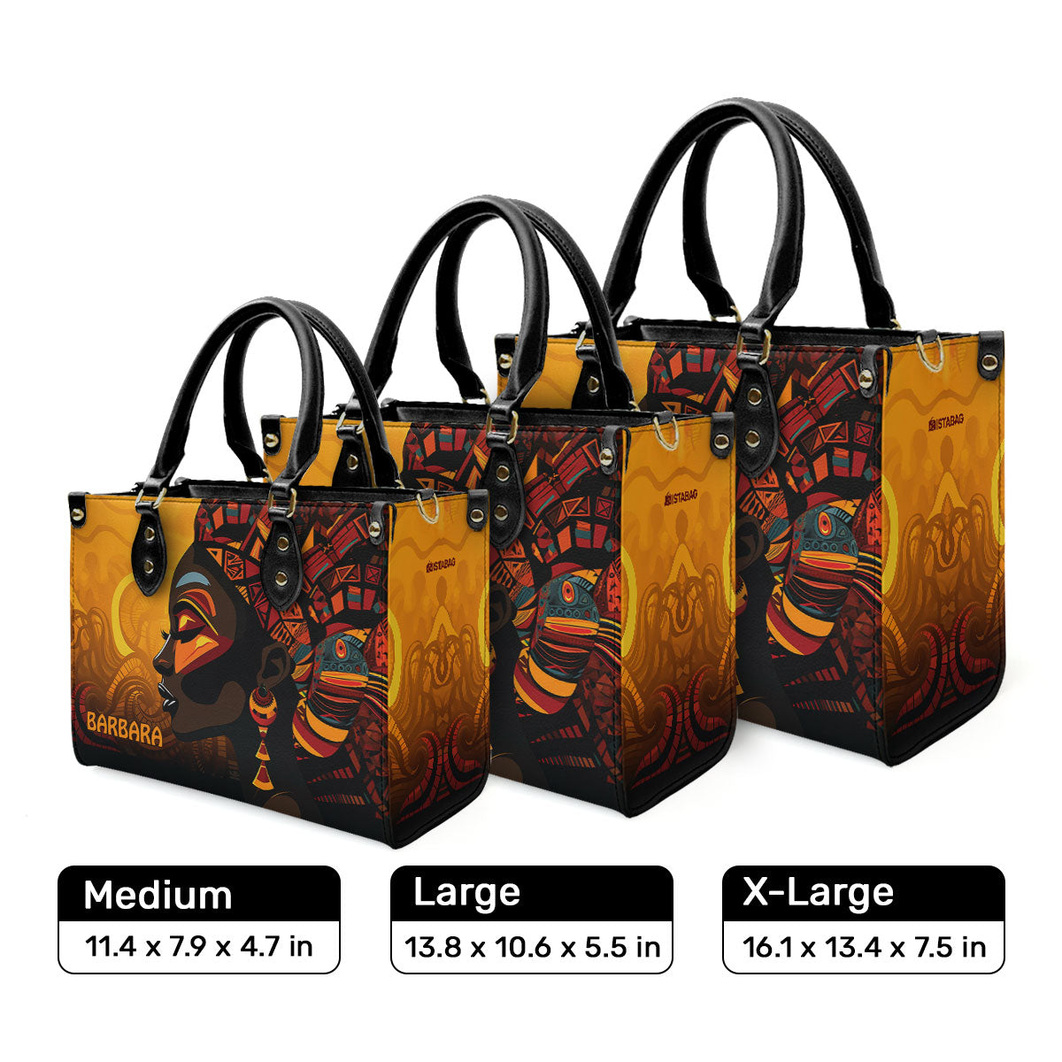 African Culture - Personalized Leather Handbag SB102
