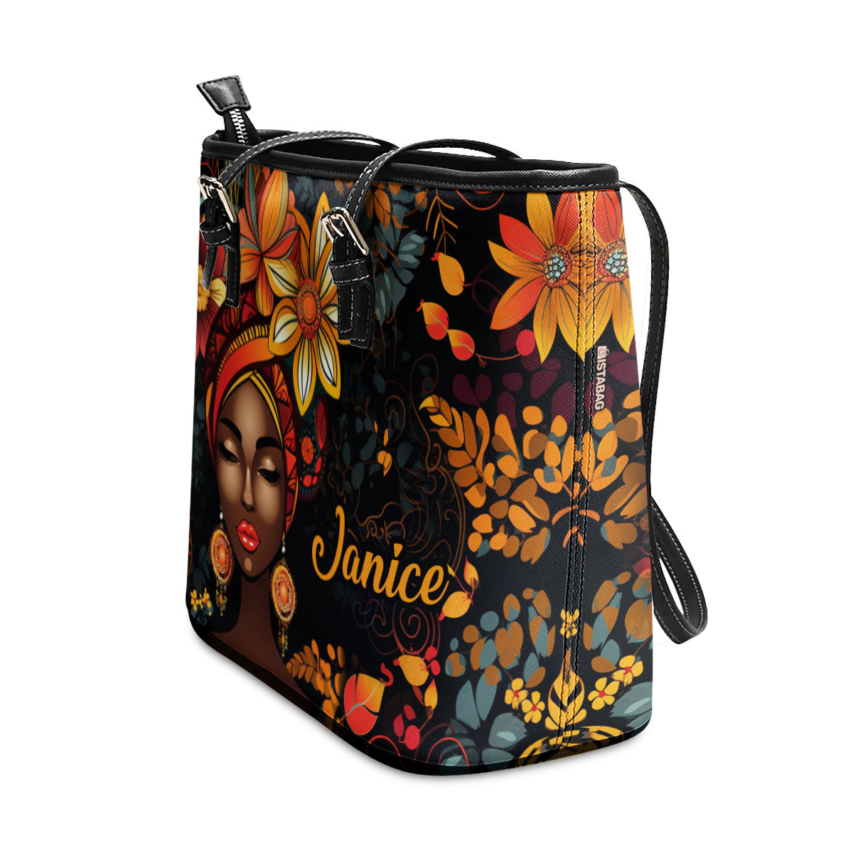 Radiant Roots - Personalized Leather Totebag SB103