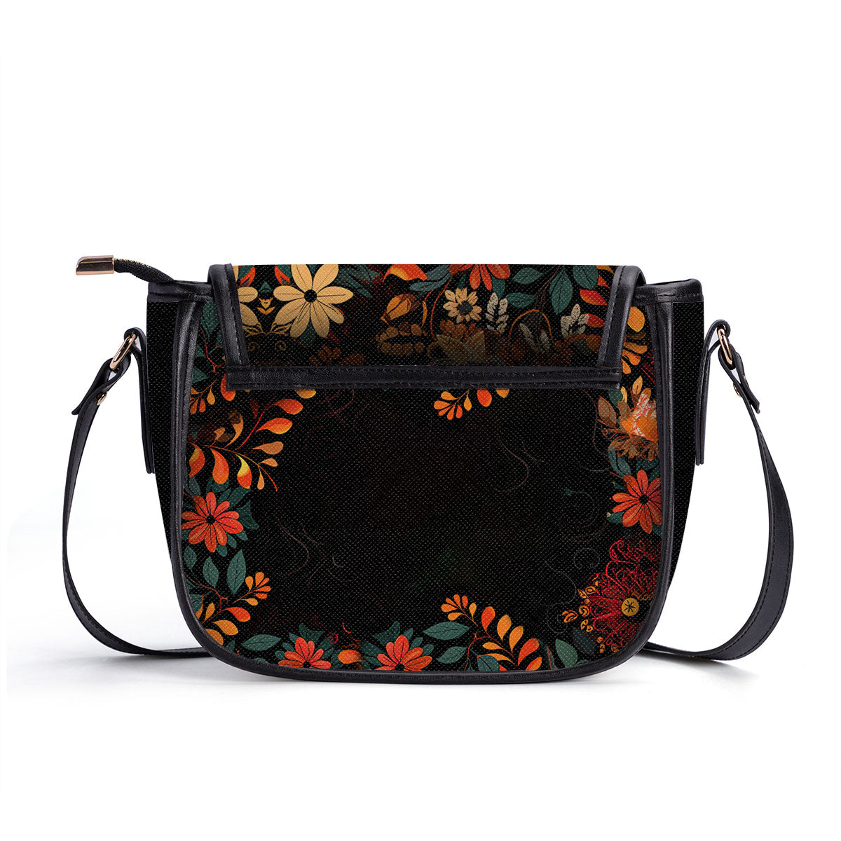 BlackBohemian - Personalized Leather Saddle Cross Body Bag SB104