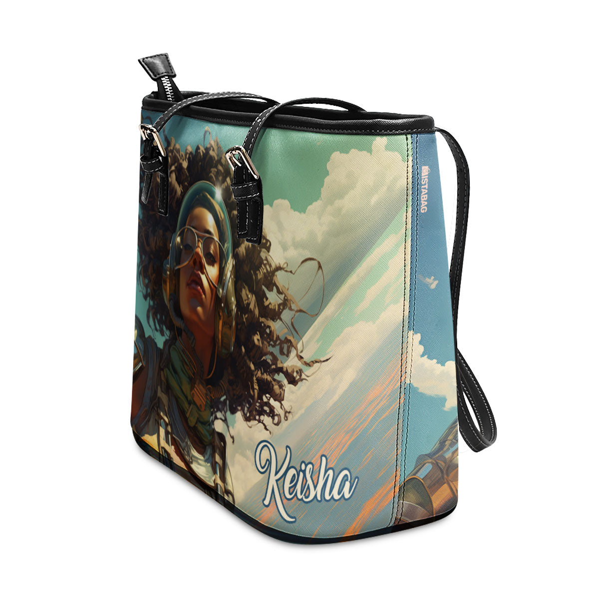 Afrofuturism - Personalized Leather Totebag SB112