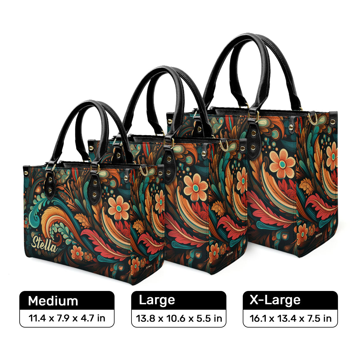 BLOOM - Personalized Leather Handbag STB127