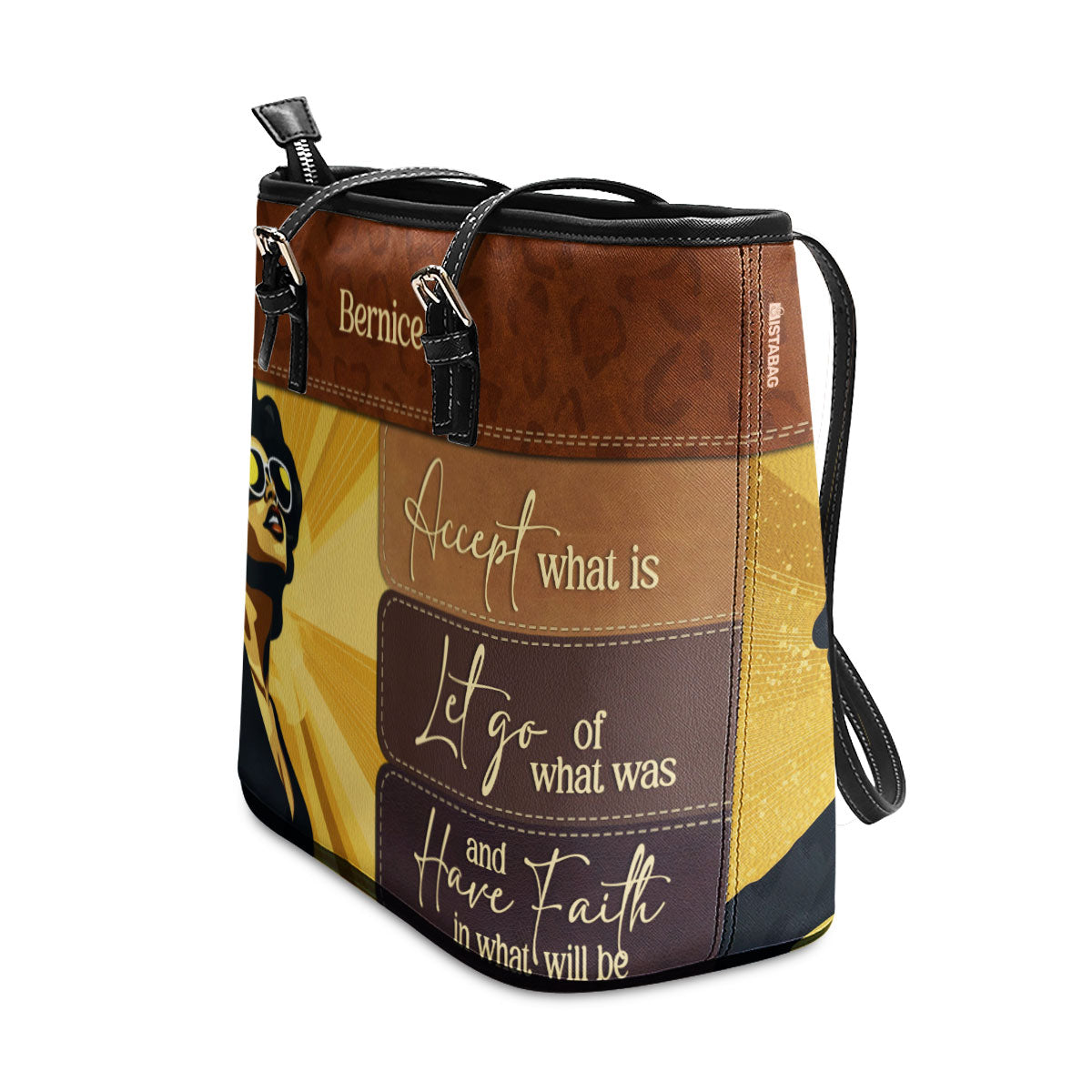 Have Faith In What Will Be - Personalized Leather Totebag STB13