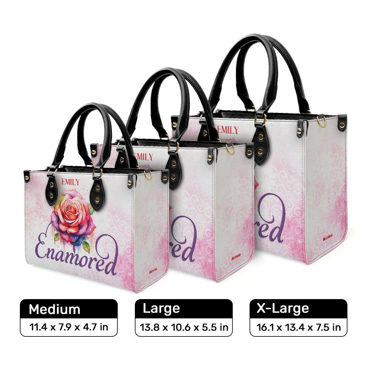 Enamored - Personalized Leather Handbag - STB140