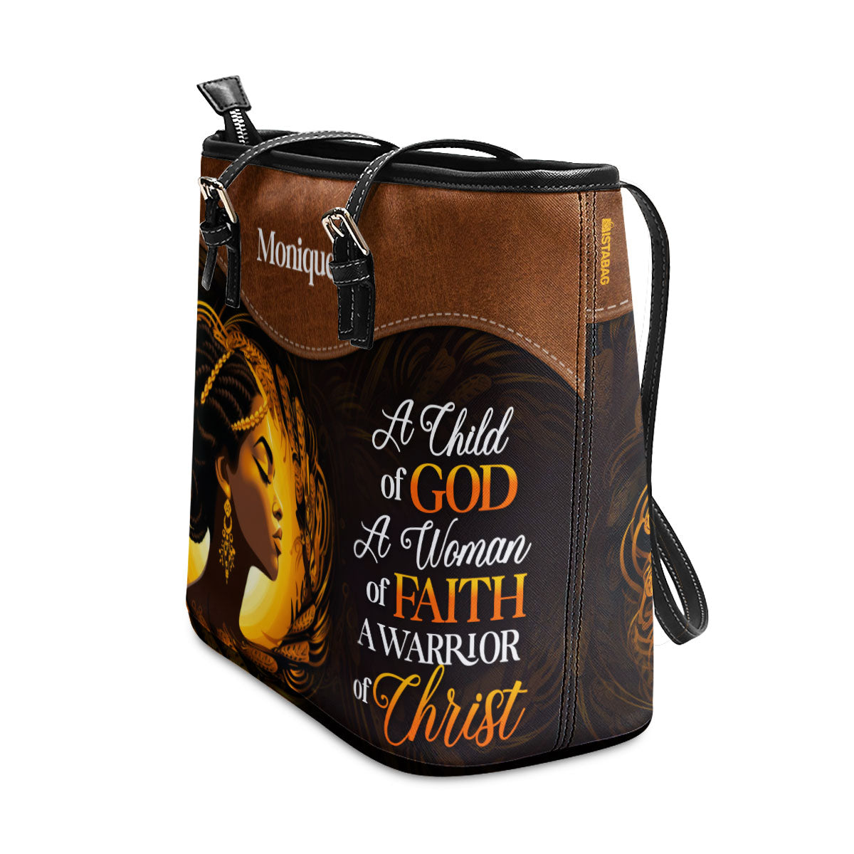 A Child Of God - Personalized Leather Totebag STB27