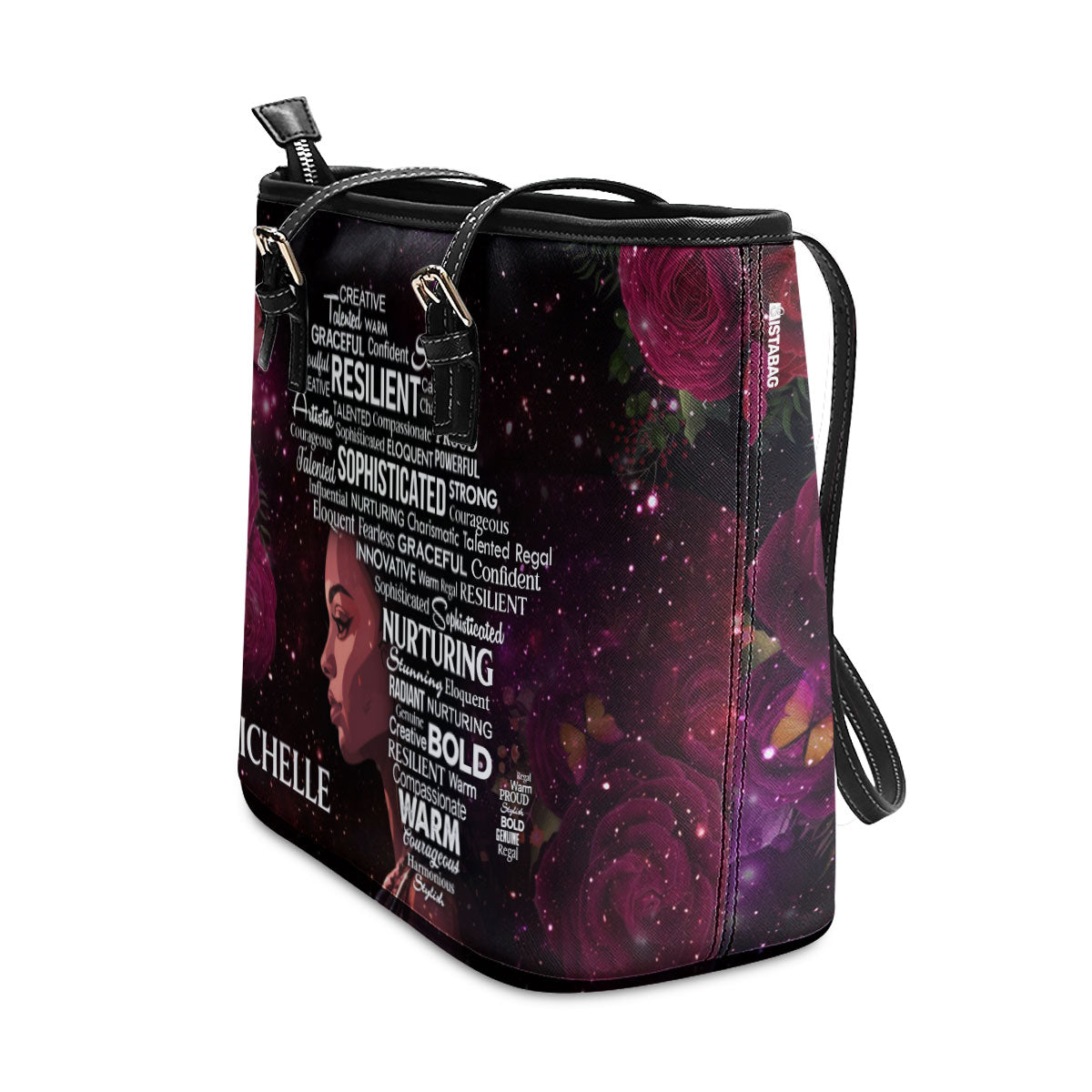 Africa Map - Personalized Leather Totebag STB45