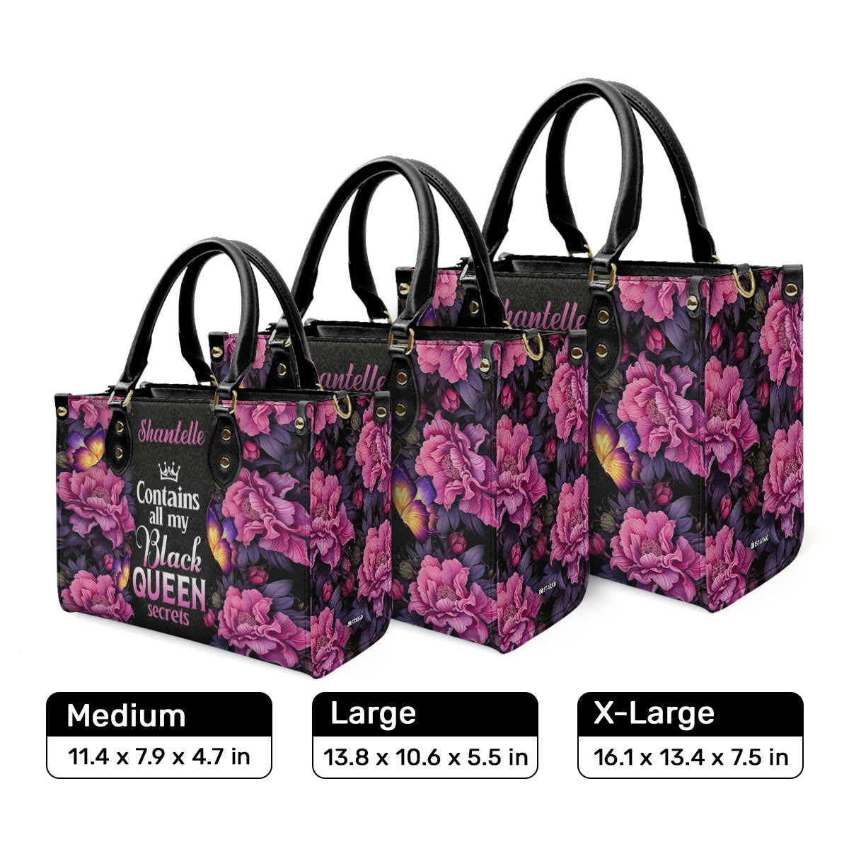 Black Queen Secrets - Personalized Leather Hand Bag STB77
