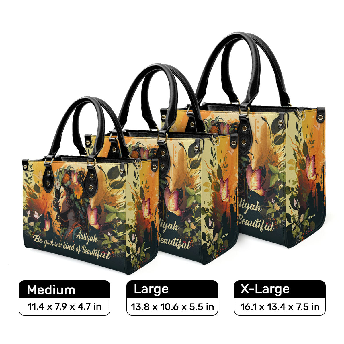 Be Your Own Kind Of Beautiful - Personalized Leather Hand Bag STB82