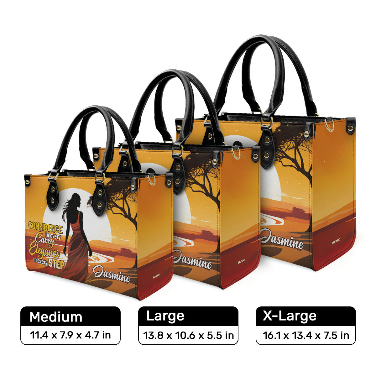 Confidence And Elegance - Personalized Leather Handbag SB304