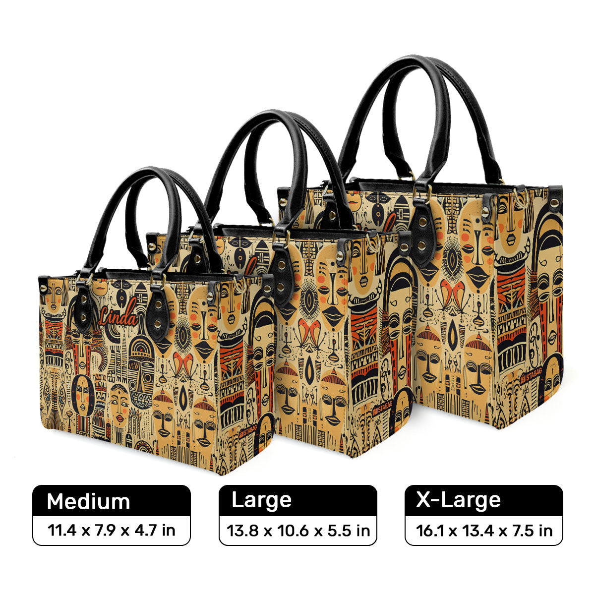 The Ancient Time - Personalized Leather Handbag STB19