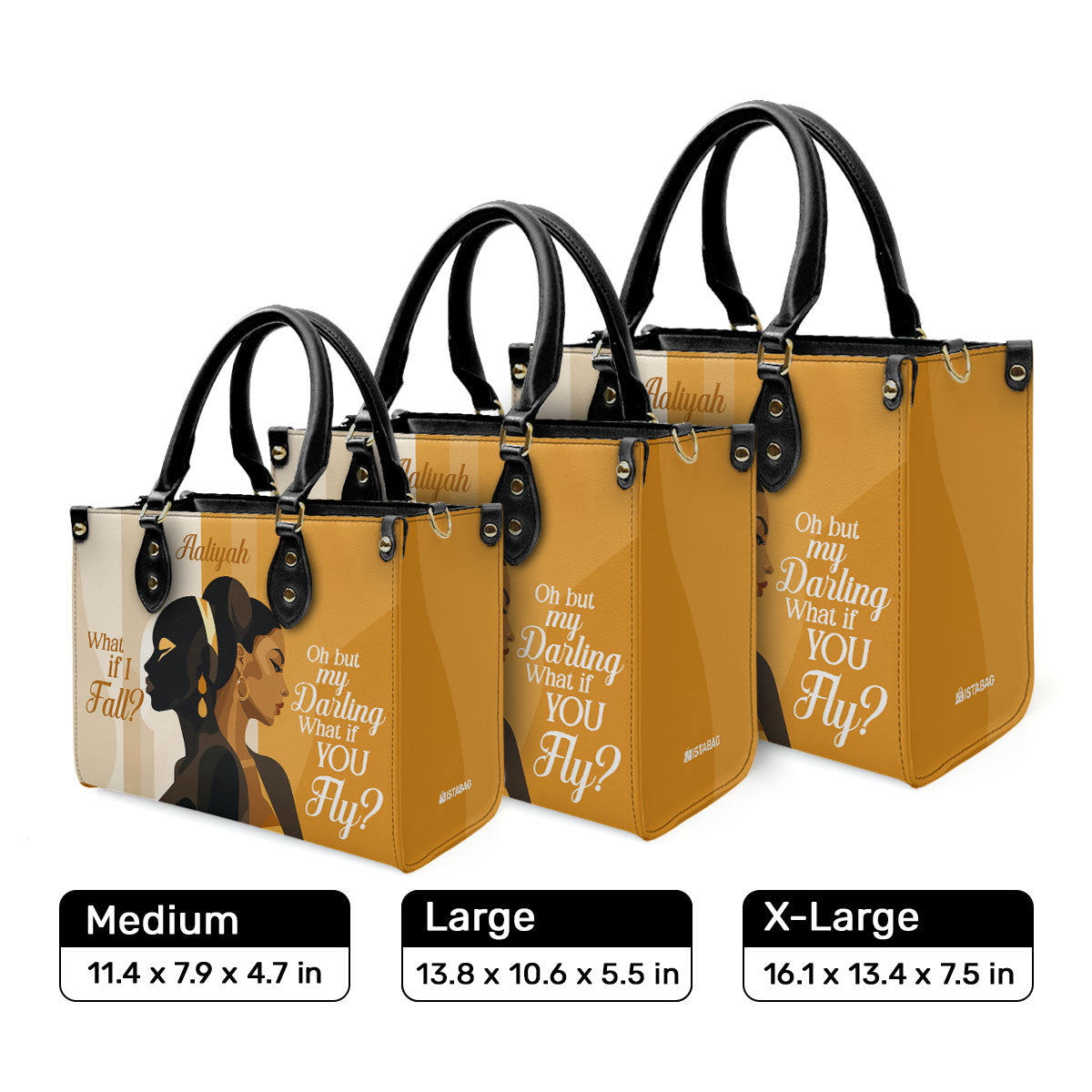 What If You Fly - Personalized Leather Handbag STB21