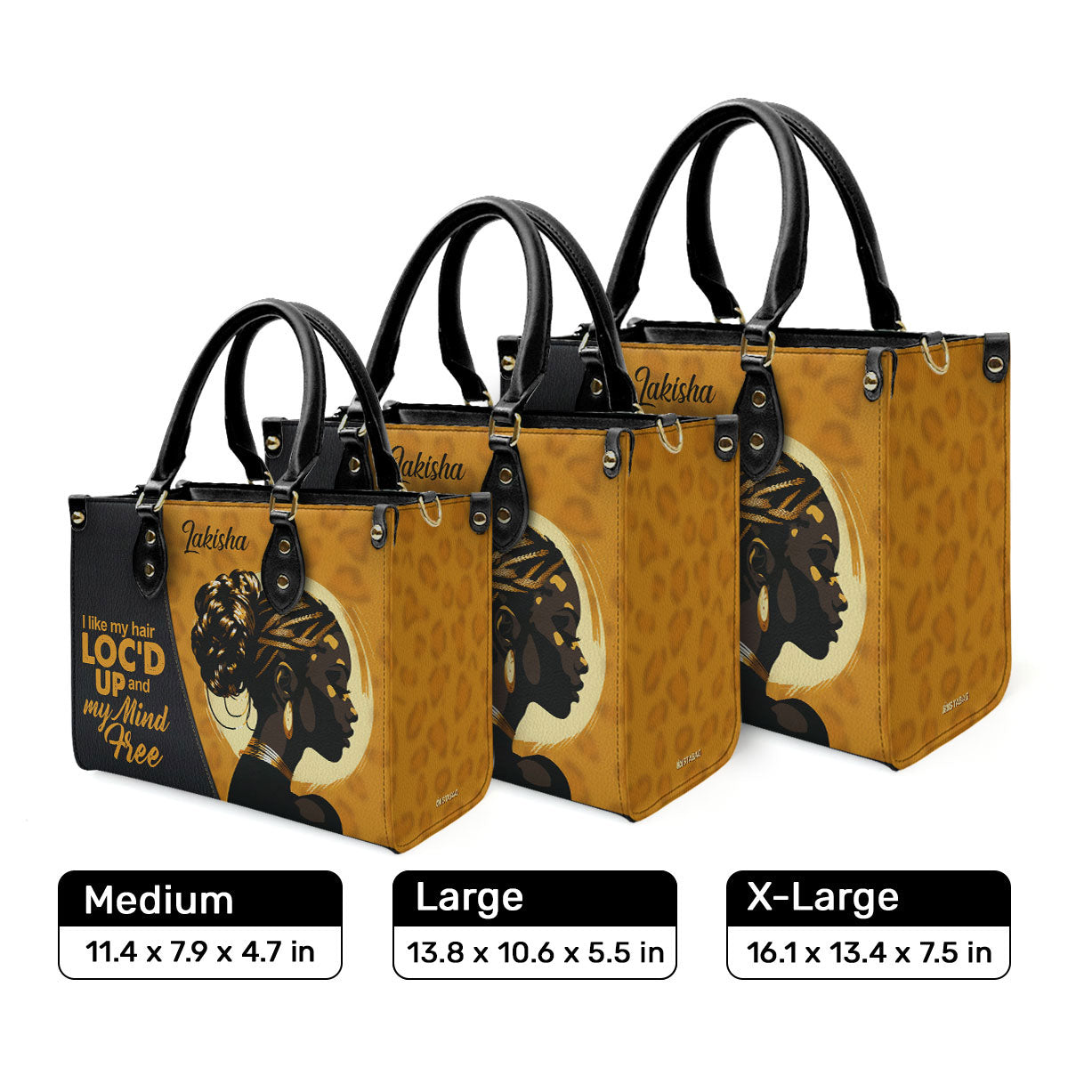 I Like My Hair Loc'd Up - Personalized Leather Handbag STB39