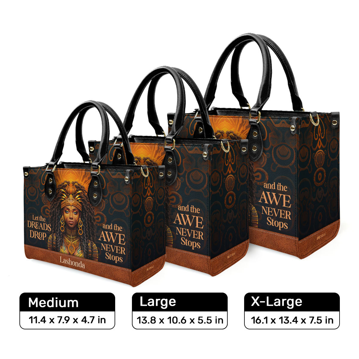 Let The Dreads Drop - Personalized Leather Handbag STB40