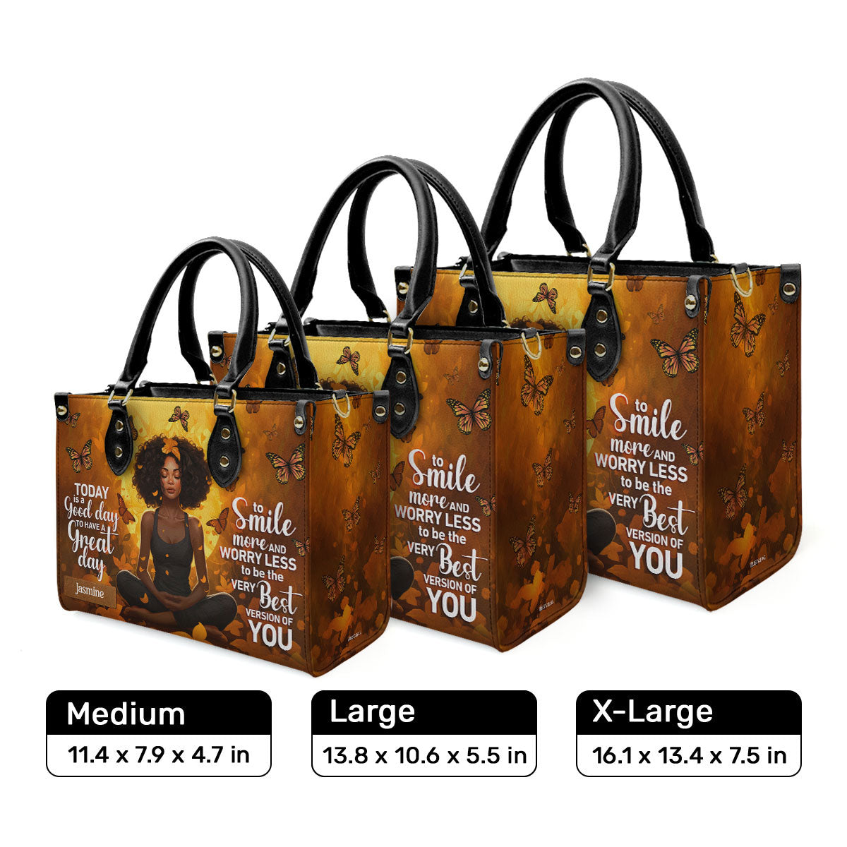 Today Is A Good Day - Personalized Leather Handbag STB46