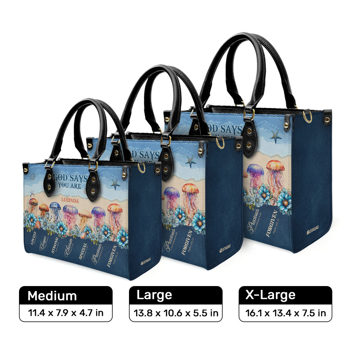 God Says You Are - Personalized Leather Handbag MB87