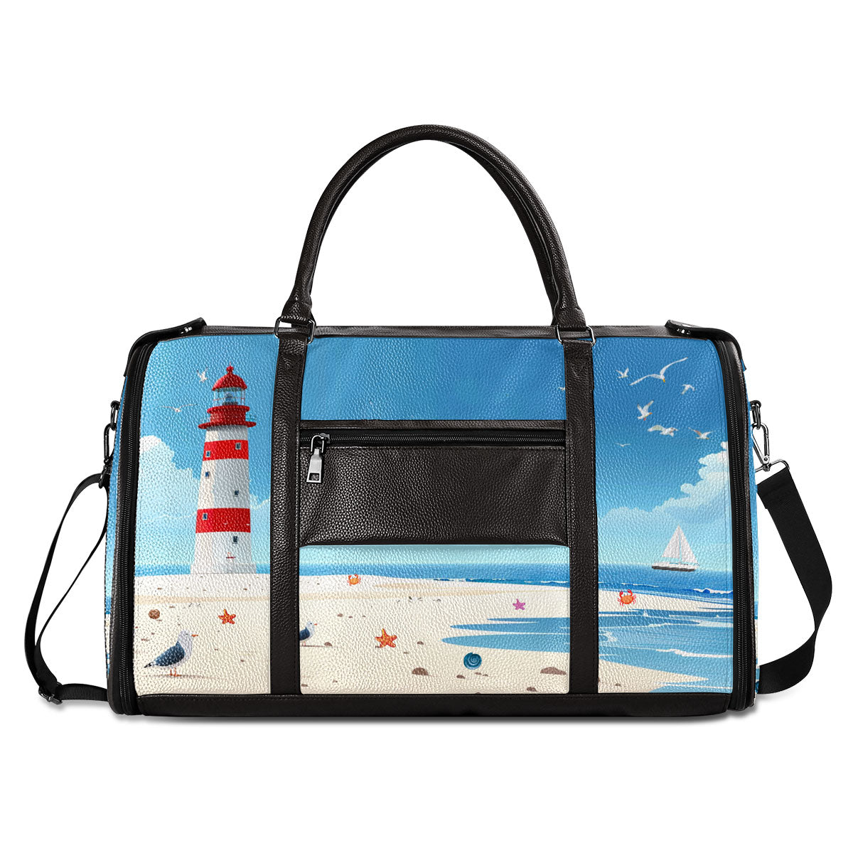 The Best Stories Are Found Between The Pages Of A Passport - Personalized Leather Duffle Bag SBDBN64