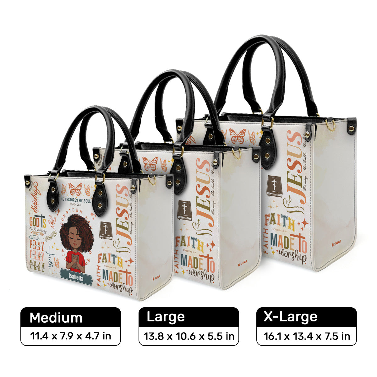 Faith Pray On It - Personalized Leather Handbag SBLHBLTN1357L