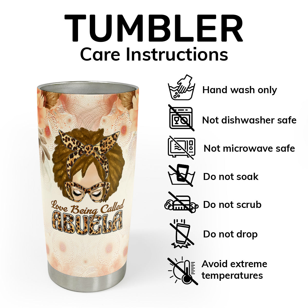 Love Being Called Grandma - Personalized Stainless Steel Tumbler