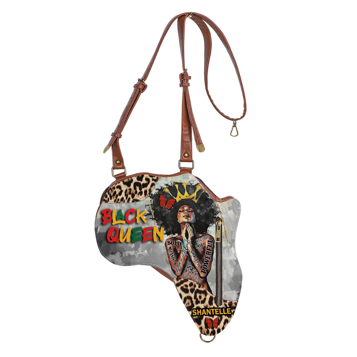 Black King/Queen - Personalized Africa Bag SBABT60