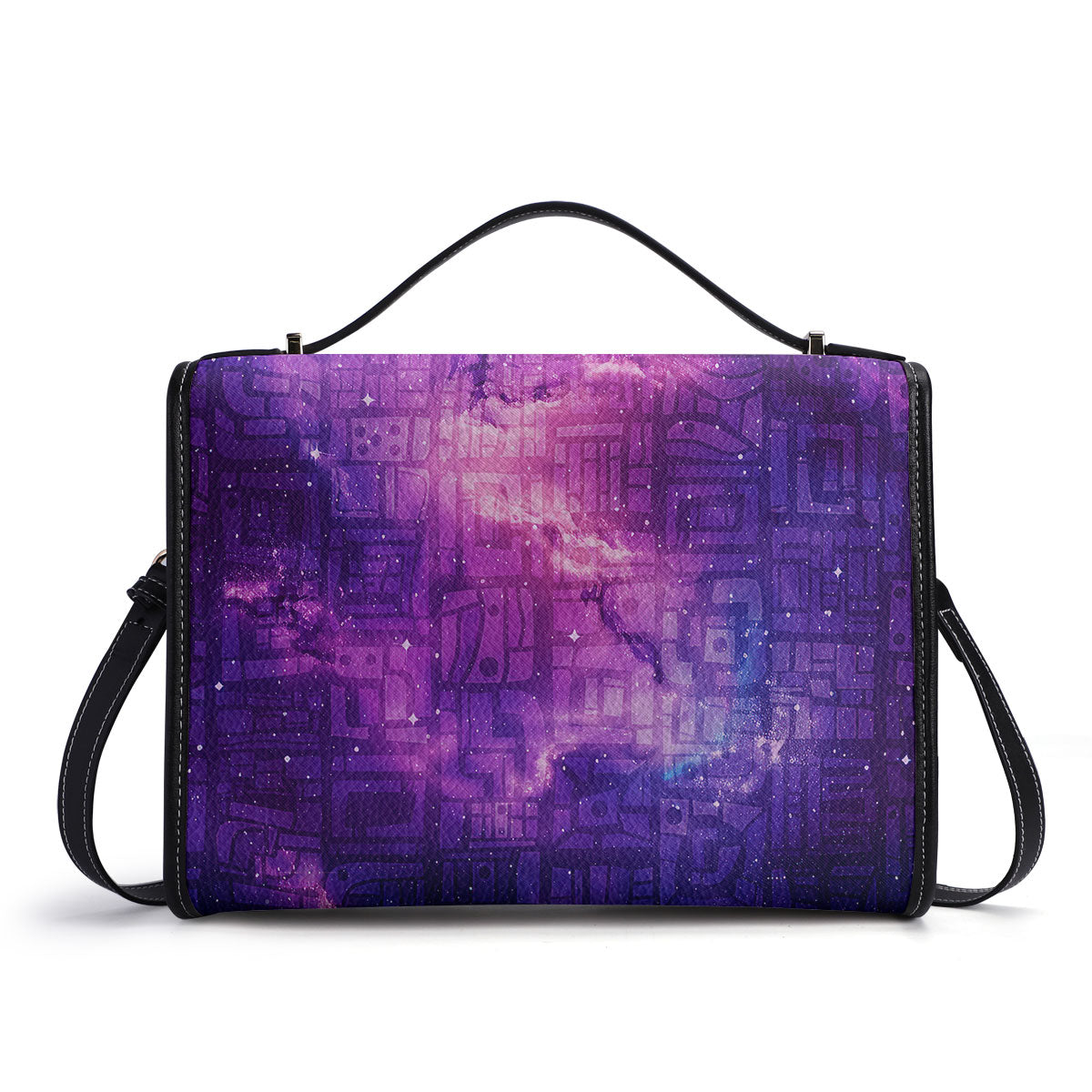 Afro Queen - Galaxy Personalized Leather Satchel Bag SB47