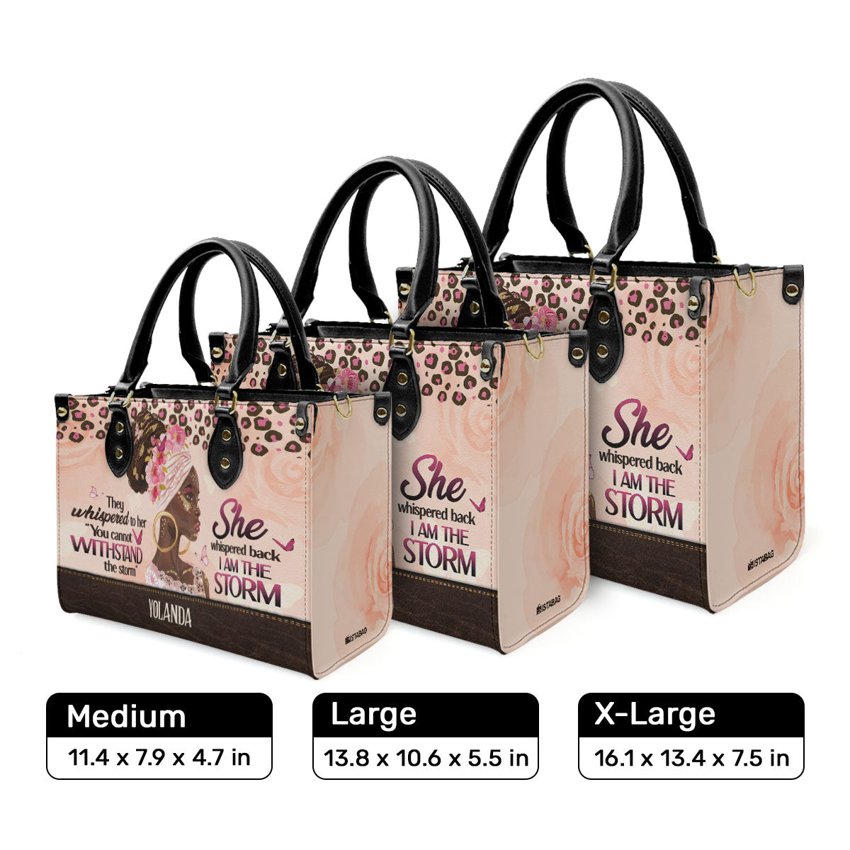 I Am The Storm - Personalized Leather Handbag SBHN02