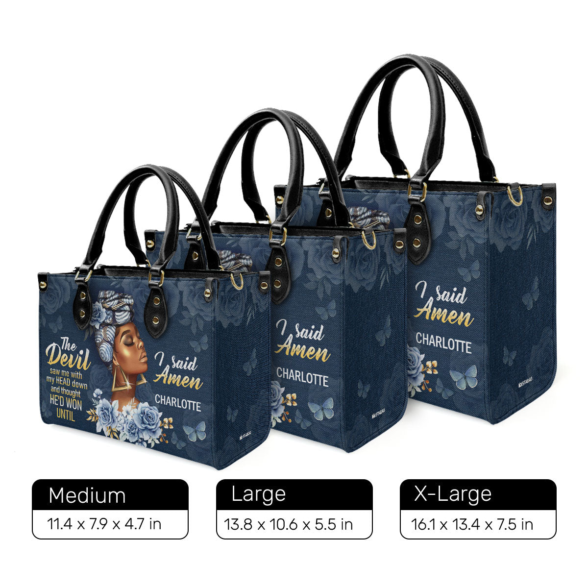 The Devil Saw Me With My Head Down - Personalized Leather Handbag SBLHBLH1177M