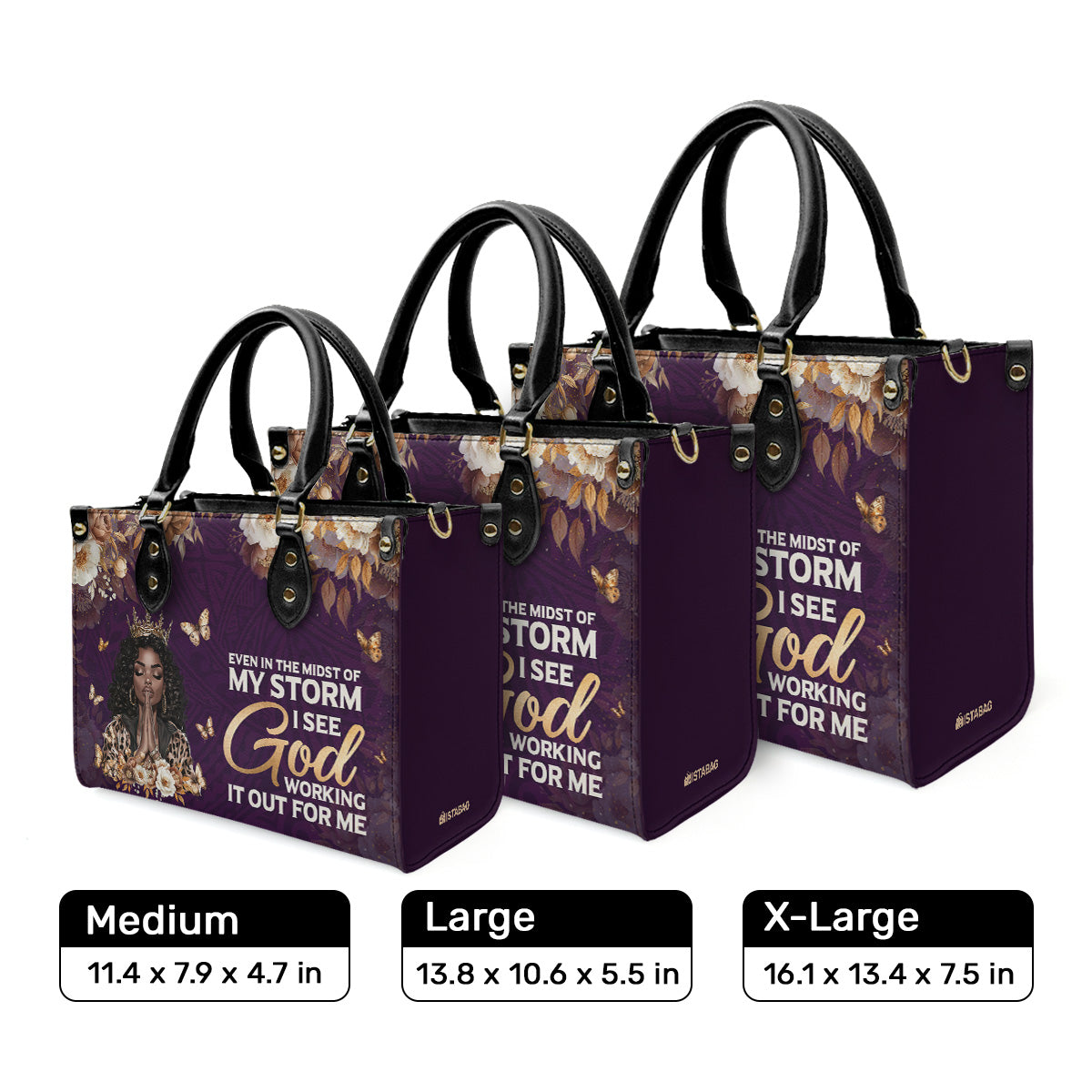 God Working It Out For Me - Personalized Leather Handbag