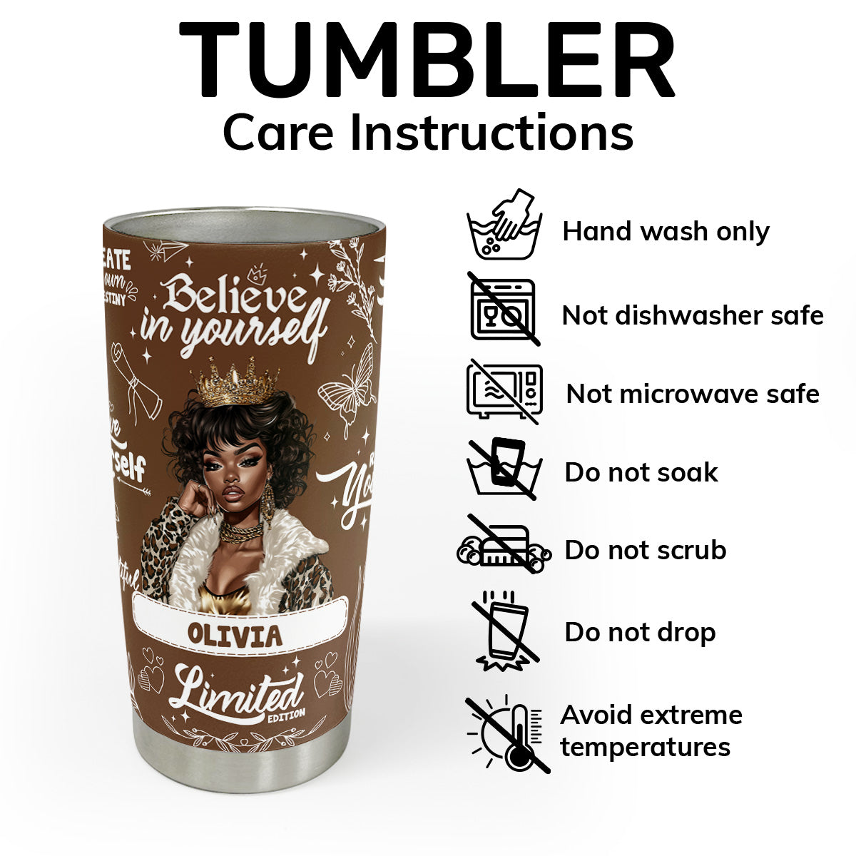 Create Your Own Destiny - Personalized Stainless Steel Tumbler